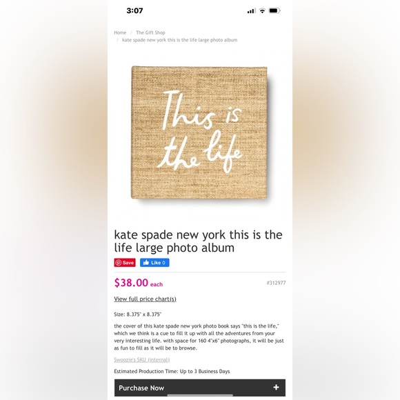 KATE SPADE This is the life Photo Album - BRAND NEW - Picture 10 of 10